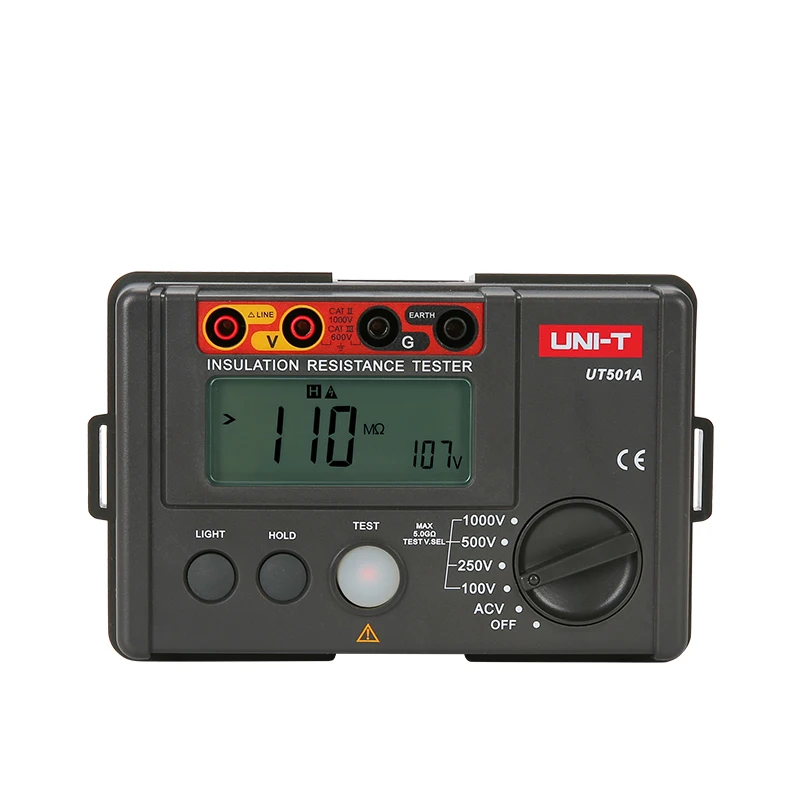 

UNI-T Insulation Resistance Tester UT501A UT501C UT502A UT502C Digital Megometer Megohmmeter Ohm Tester Auto Range Backlight