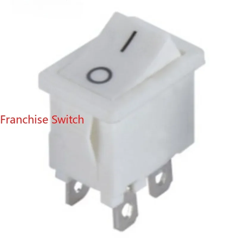 

10PCS Ship switch MR6-210-C5N-WW four-leg two-gear white rocker