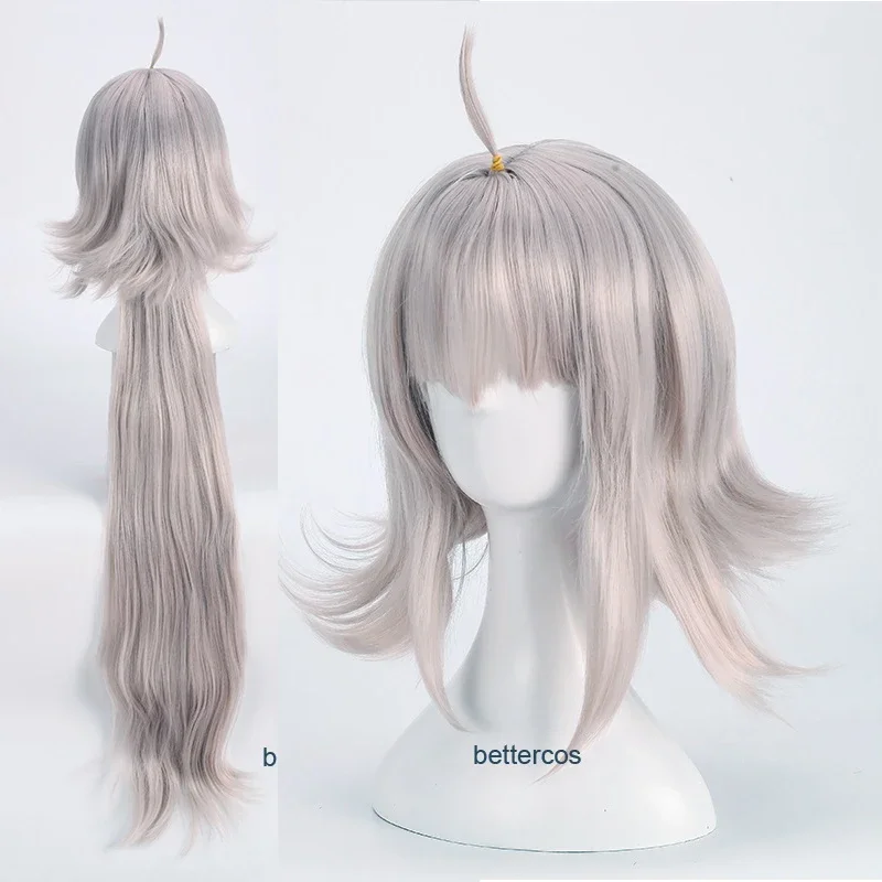 Fate/Grand Orde FGO Jeanne D arc alter Joan of Arc cosplay wigs silver pink purple heat resistant synthetic hair wig wig cap