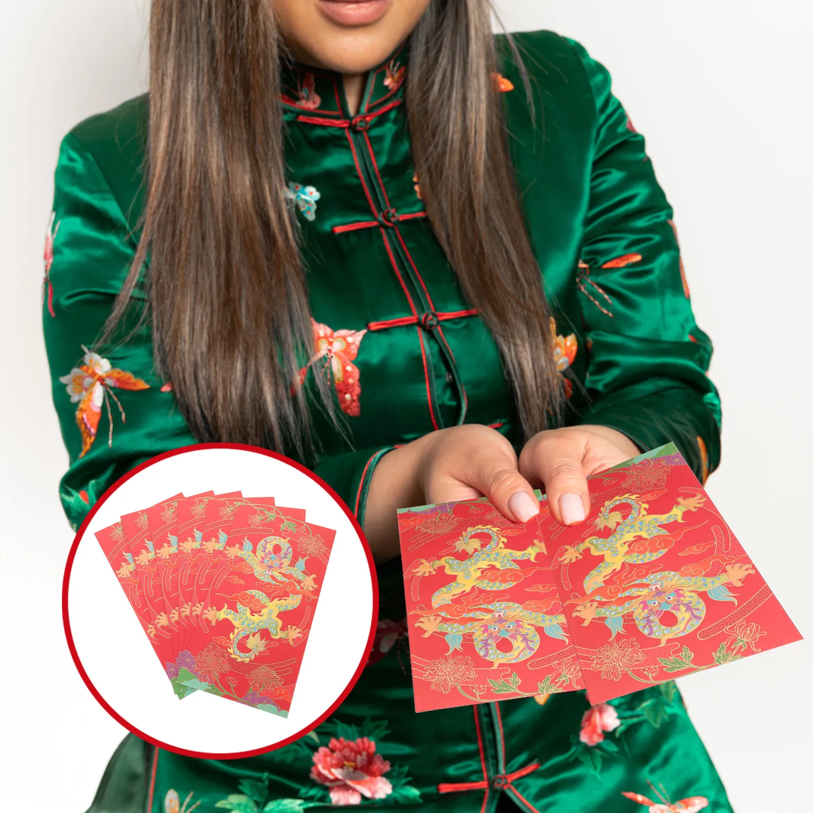 

Набор из 6 красных конвертов для китайского Нового года с мультяшным рисунком, подарочные конверты для денег на удачу, Весенний фестиваль 2024