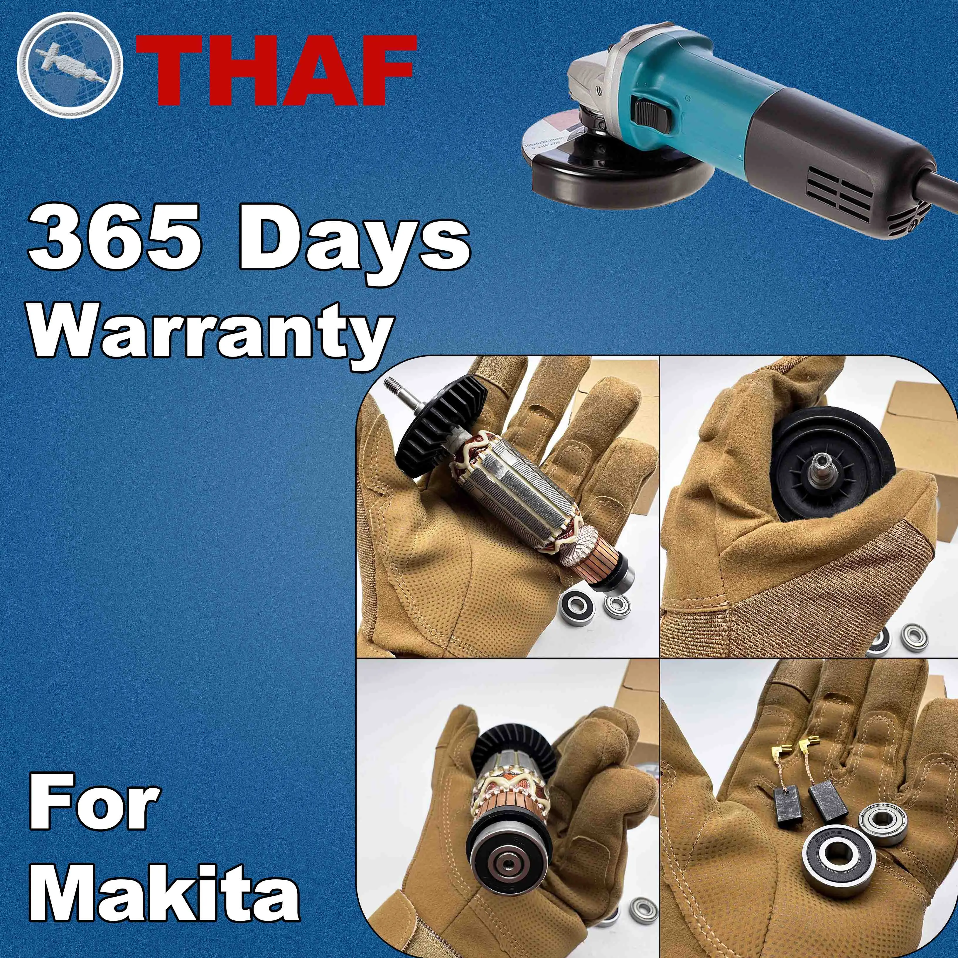 AC 220V 240V 9553NB 9553HB 9553HN 9555HN Armature Rotor For MAKITA 9553 9555 Angle Grinder Spare Parts Grinder 510105-3