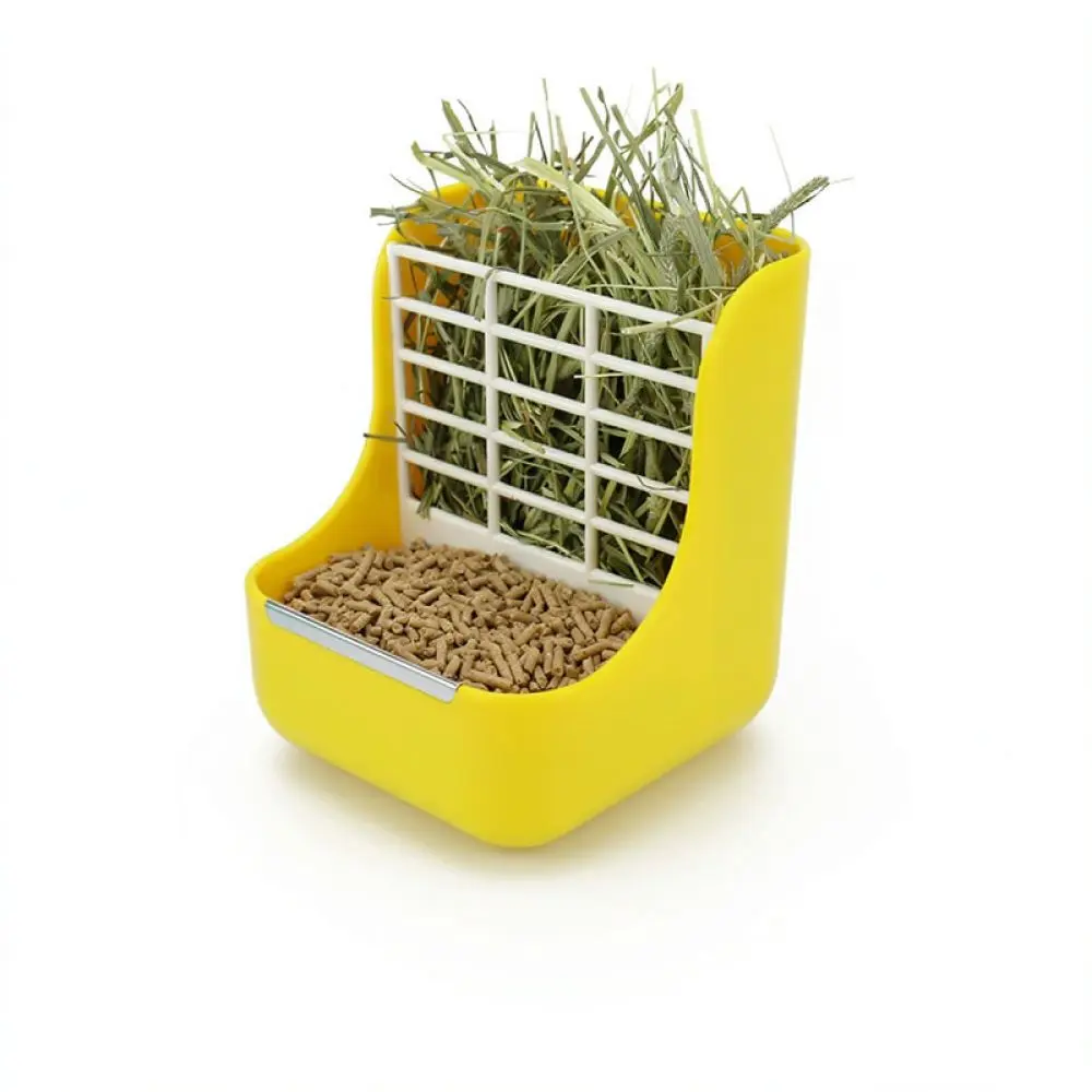 Small Animal Hay Manger Bowl Set For Bunny Chinchilla Guinea Pig Cage Attachment Fixed Feeding Station Food Grass Holder