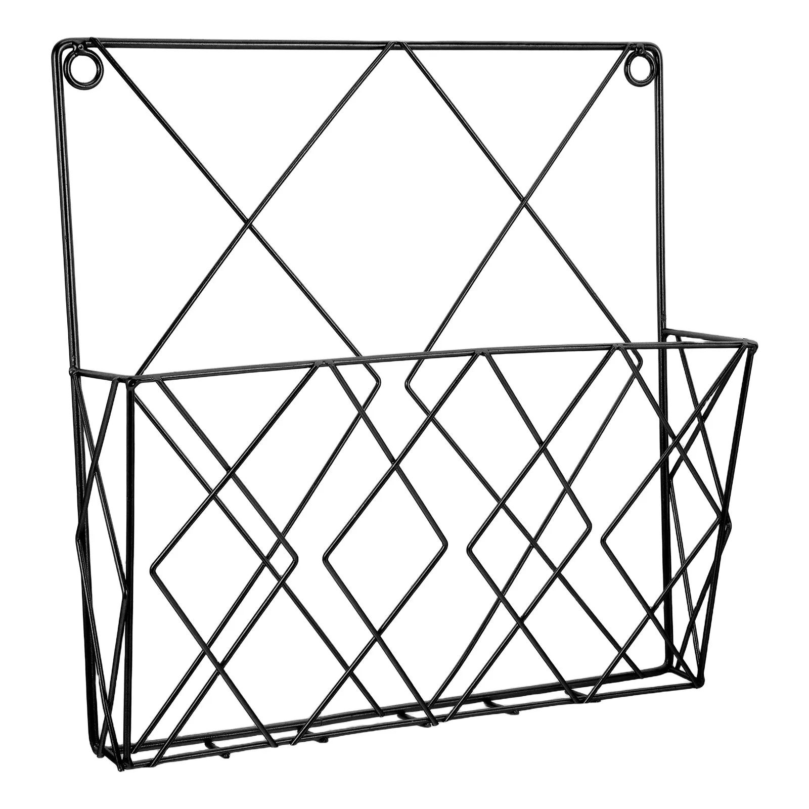 Wall Mounted Iron Magazine Rack Holder For Space Saving Wall Storage For Students Minimalist Industrial Design