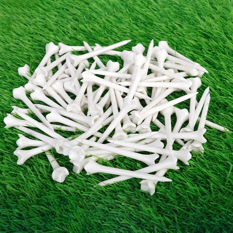 50PC Unbreakable 83mm White 4 Prongs Plastic Golf Pegs Golf Accessory Pride Professional Tee System Plastic Golf Tees