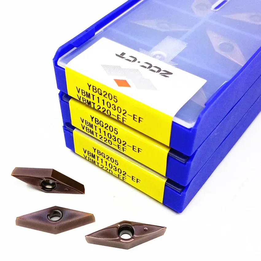 

ZCC.CT VBMT110302-EF YBG205/VBMT110304-EF YBG205/VBMT110308-EF YBG205 VBMT110302 VBMT221 VBMT222 твердосплавные пластины с ЧПУ 10 шт./кор.