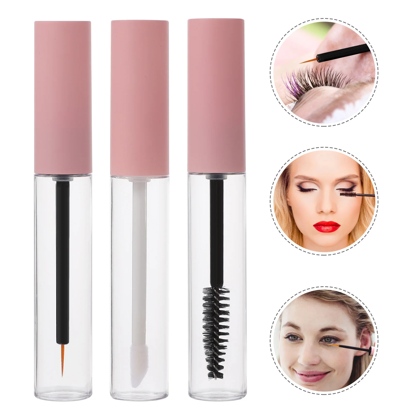 

6pcs Empty Tubes for False Eyelash Glue Leakproof Plastic Mascara Eyeliner Lip Gloss Bottle Makeup Tools eyelash serum