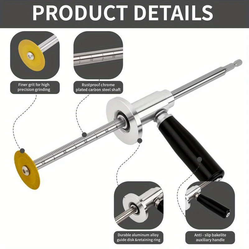 PVC Pipe Inside Cutter with Diamond Grit Cutting Wheel Adjustable Handle for 1-1/2 to 8 Inch Pipes 7 Inch Cutting Depth