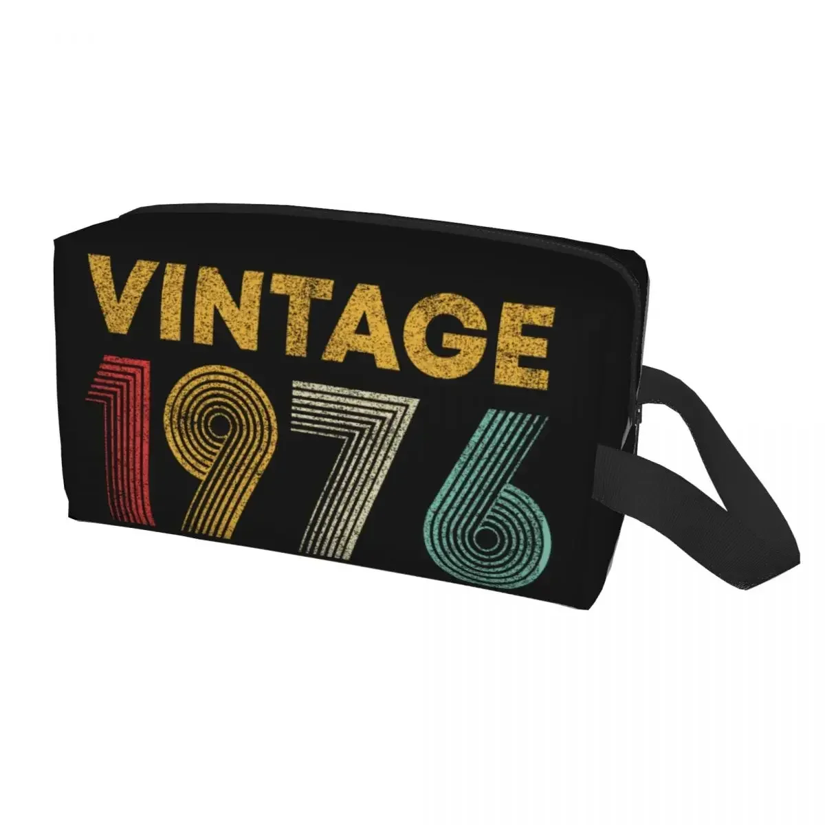 

Travel Vintage 1976 44 Years Old Born In Toiletry Bag Fashion 44th Birthday Gift Makeup Cosmetic Storage Dopp Kit Box