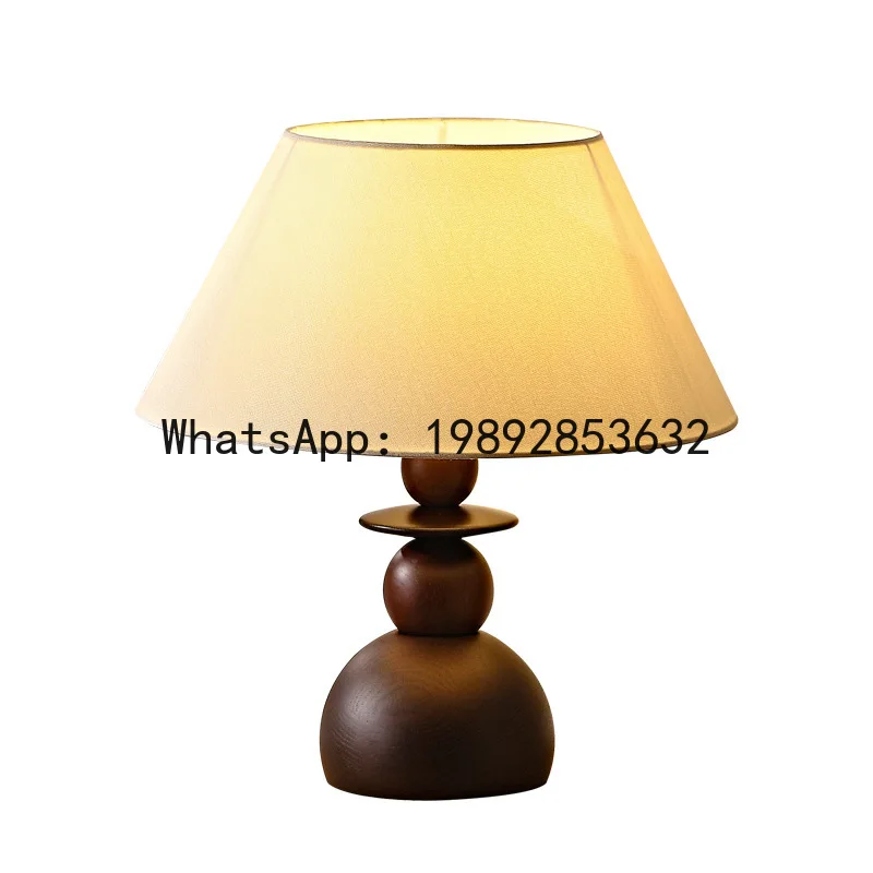 PYJ wabi-sabi retro study walnut bedroom bedside Nanyang atmosphere lamps