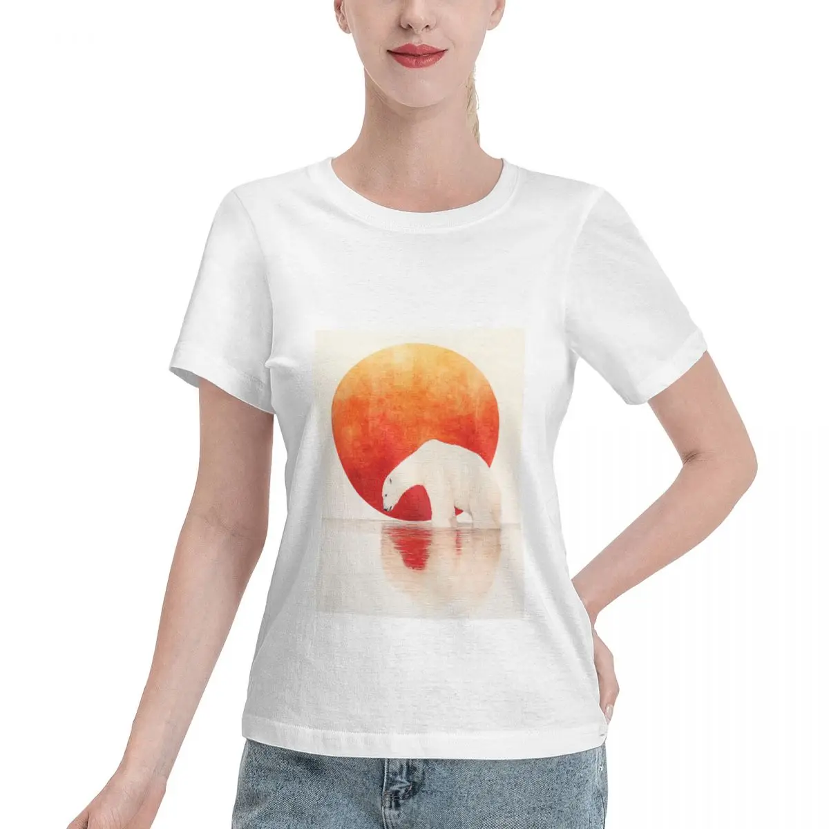 Excellent Craftsmanship Red Sun - An Arctic Wake-Up Call Women's T-shirt Pastel Crew Neck T-Shirt
