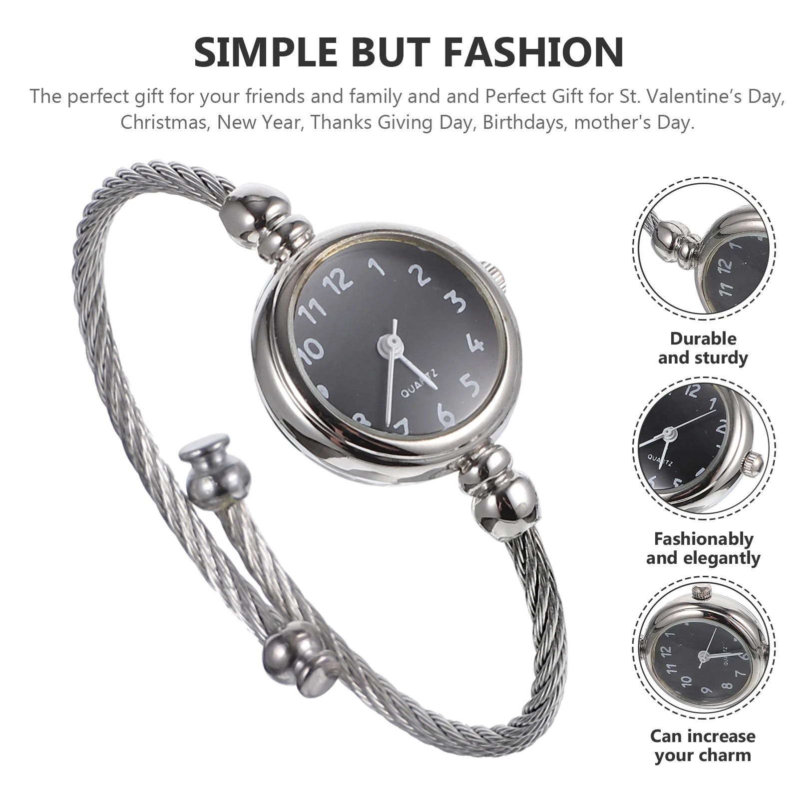 

Elegant Women's Quartz Watch Stylish Fashion Bracelet Wristwatch Design Perfect Gift for Valentine’s