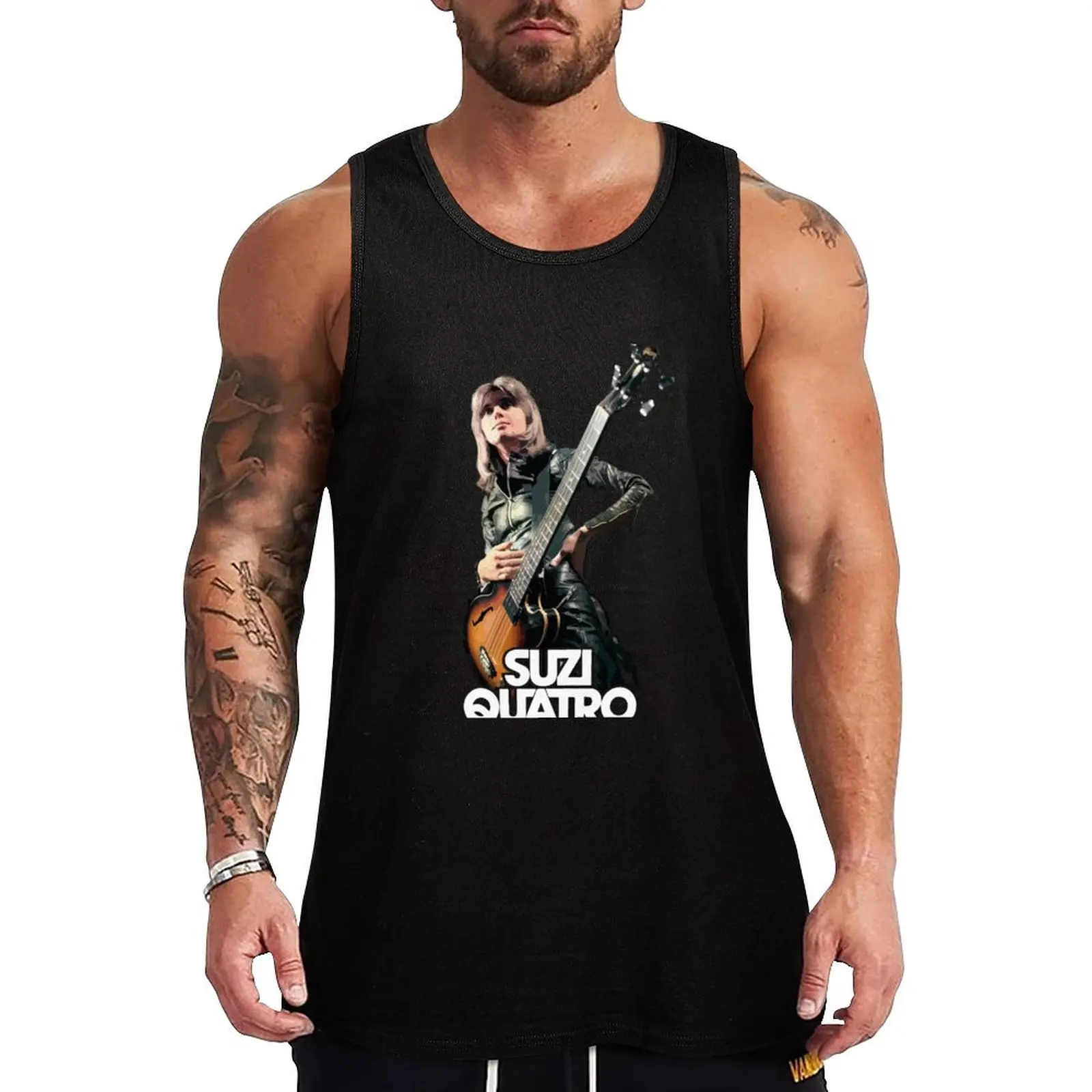 Suzi Quatro Tank Top Men's t shirt summer Men's tops Men's sleeveless gym shirts gym clothes men