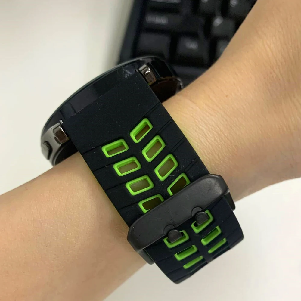 For SUUNTO RACE S 22mm Silicone Smartwatch Strap For SUUNTO 9 Peak DLC/PRO VERTICAL OCEAN RUN RACE S Sports Breathable Wristband