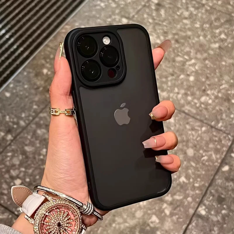 

Luxury Matte Shockproof Armor Case For iPhone 17 16 15 14 13 12 11 Pro Max Plus 16Pro 15Pro ProMax Anti-fingerprint Shock Cover
