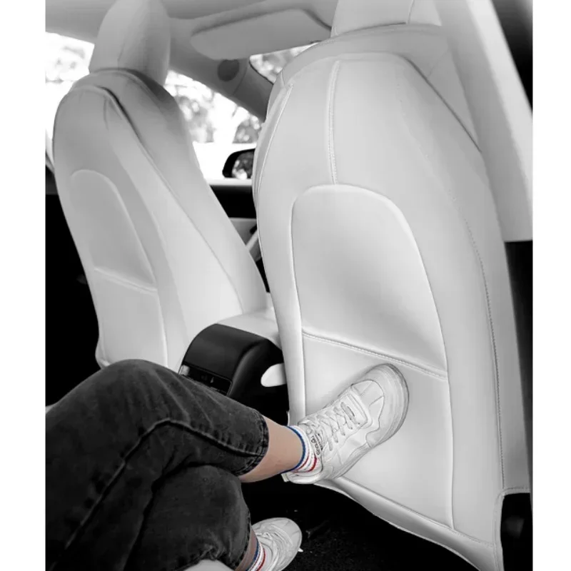 Anti Kick Pad Protector Seat Back for Tesla Model 3 Model Y Mat Child Anti Dirty Interior Accessories Trim Decoration 2021-2024