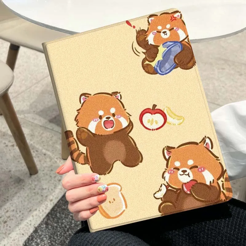 

Red Panda Art Cute Pattern For Oppo Pad X SE 4 3 11 13.2 11.61 11.4 10.36 Pro 2 Air2 2025 Silk Pattern Soft Tablet Case