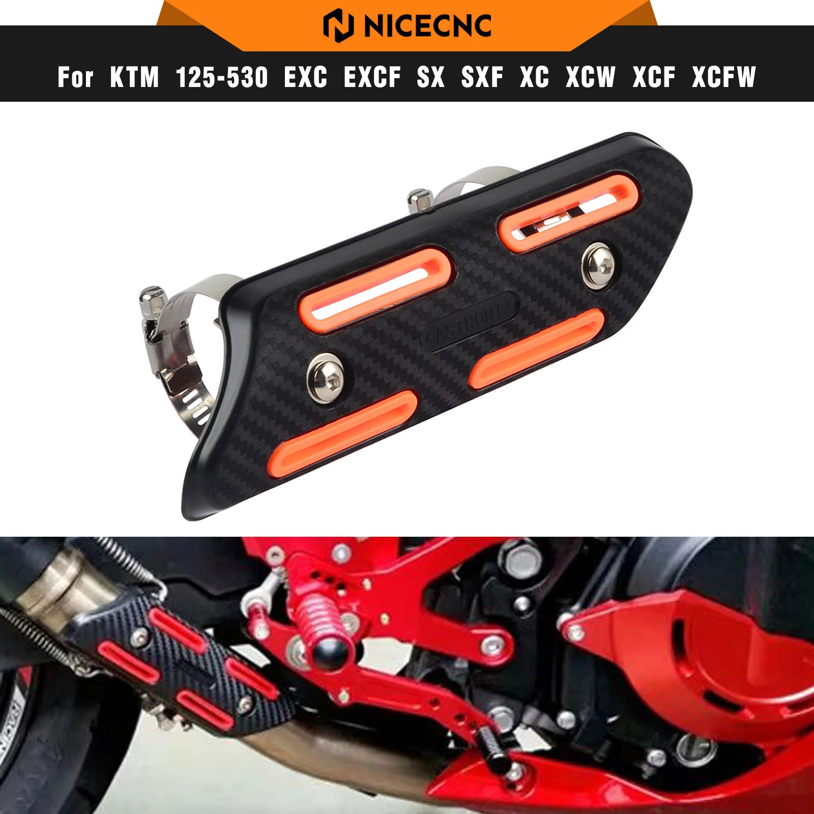 

For KTM EXC 300 Exhaust Muffler Pipe Heat Shield Cover For KTM EXC-F 350 SX 125 SXF 450 XC XCF XCW For Husqvarna FE 450 FE 501