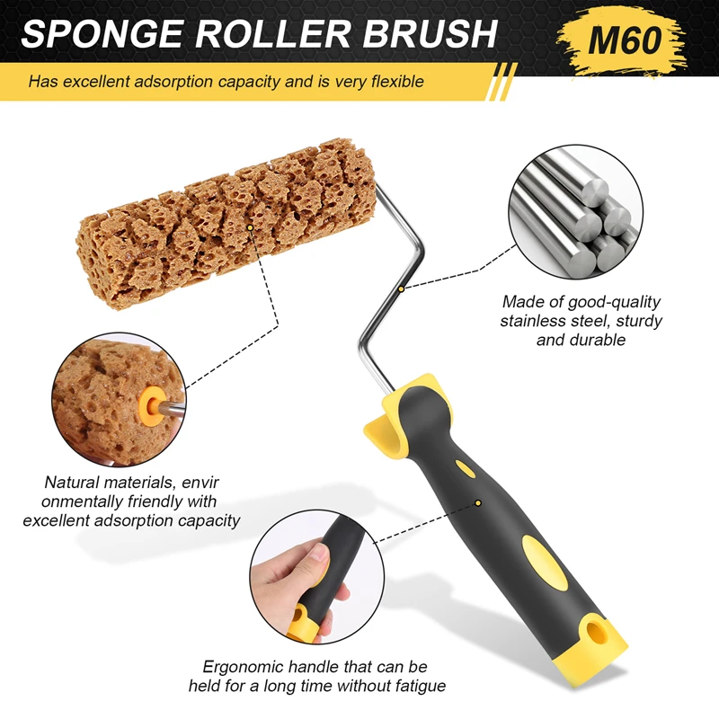 M60 Seaweed Sponge Roller Brush Imitation Seaweed Sponge Roller Pattern Liquid Wallpaper Paint Texture Tool