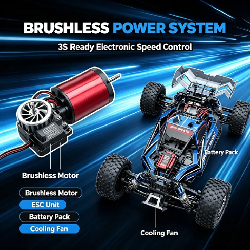 Mjx 16207 1/16 Scale 4wd High‑Speed Brushless V3 Off‑Road Buggy Hobby‑Grade Remote Control Racing Truck All‑Terrain Rc Vehicle M