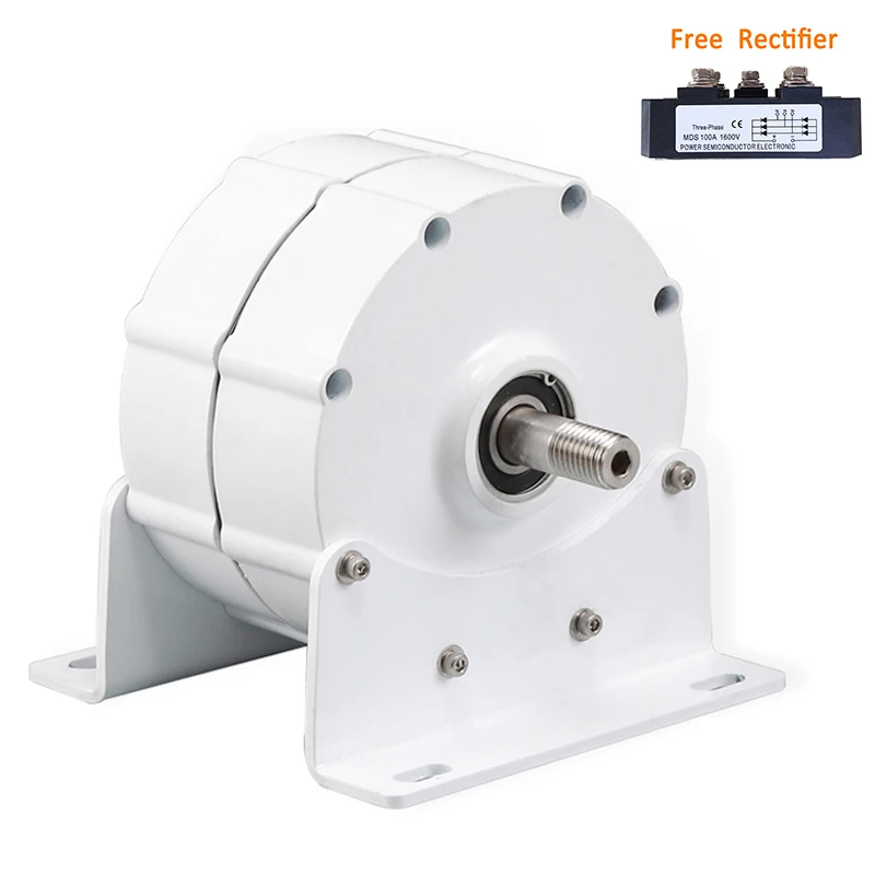5KW PMG Low RPM Permanent Magnet Generator 12V 24V 48V Three Phase AC Dynamo 2500W 3000W Alternator For DIY Wind Water Turbine