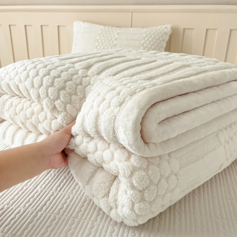 1pc Warm Flannel Fleece Blanket Cozy Jacquard Mulit purpose Throw Blankets Bedspread Office Nap Blanket 180*200cm Drop Shiping