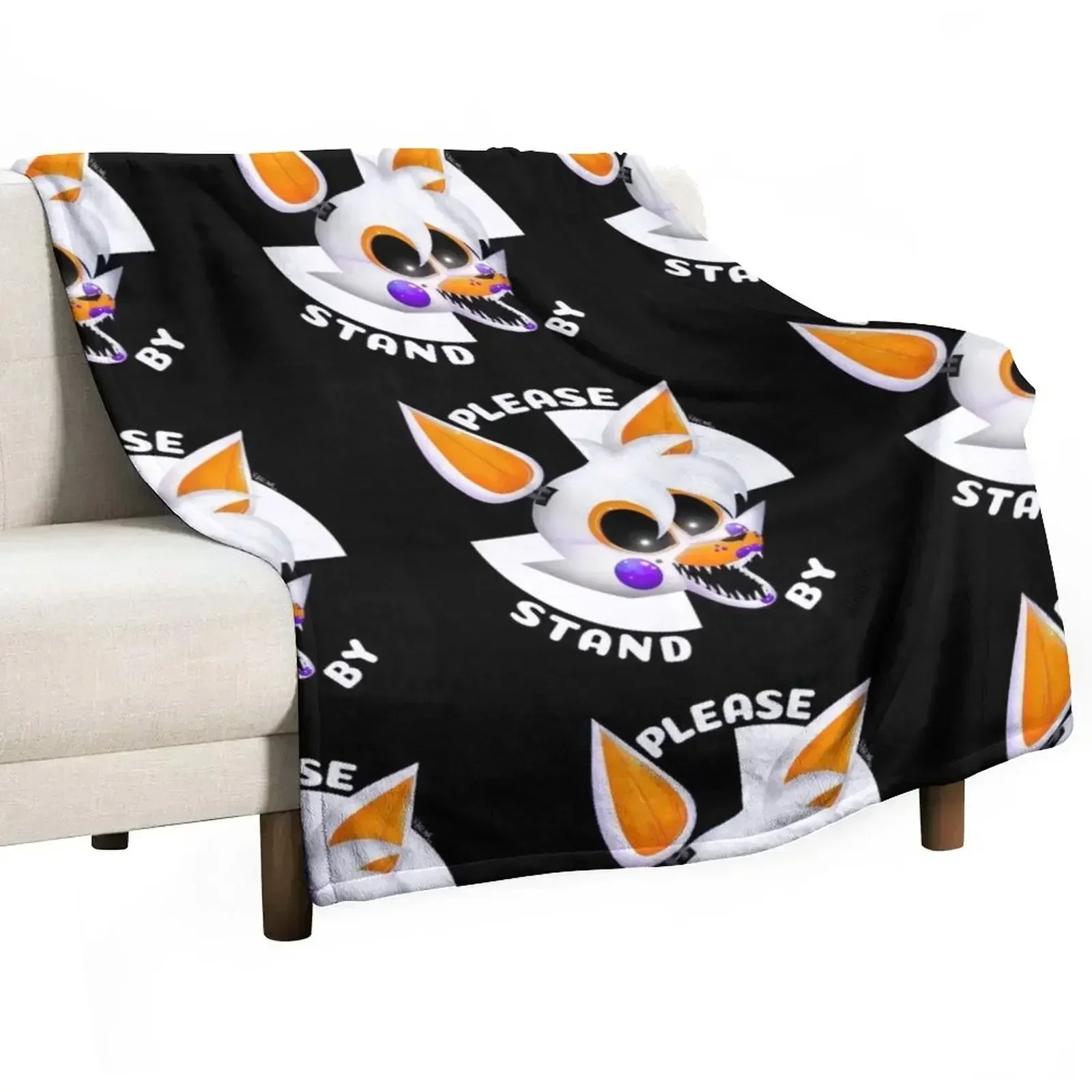 Lolbit please stand by Throw Blanket Soft Warm Blanket Gift for Men Women Adults