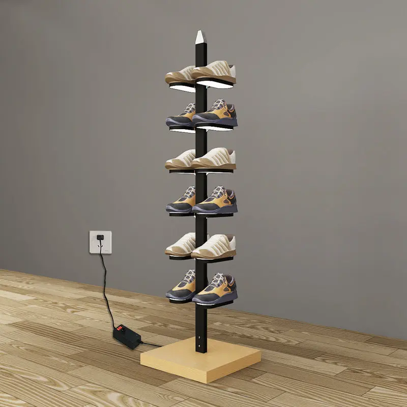 Shoe store shoe display rack luminous shelf display rack live streaming host island shopping mall removable shoe rack