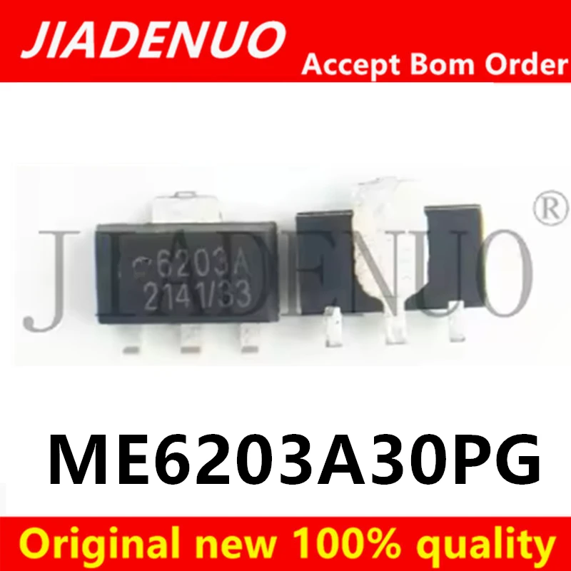 (5-10pcs)100% New ME6203A30PG silk screen 6203A 3.0V SOT-89 LDO linear voltage stabilization chipset