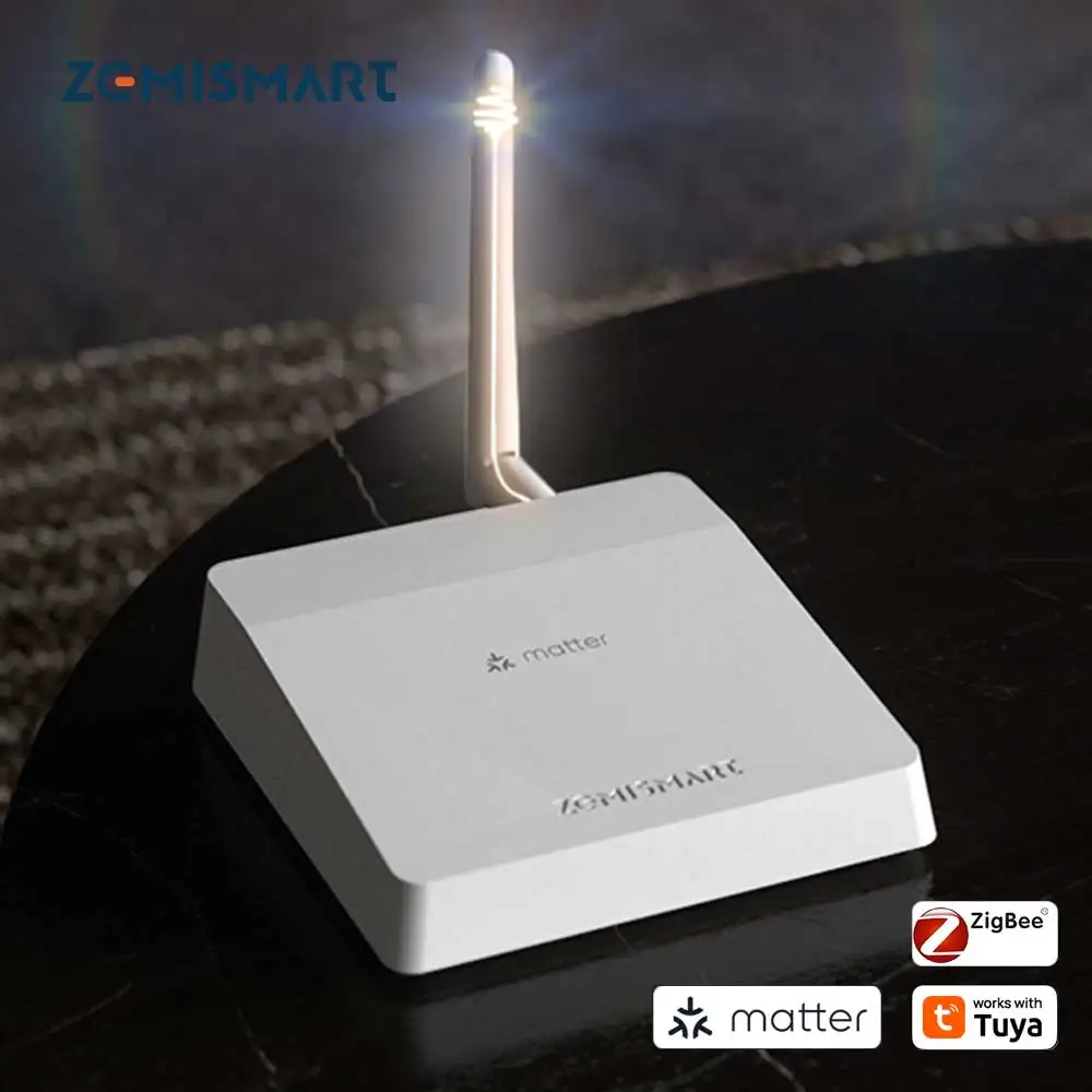 

Zemismart Matter Zigbee Hub Sensor Kit Smart Control PIR Sensor Датчик двери, окна Датчик температуры и влажности Работа с Tuya