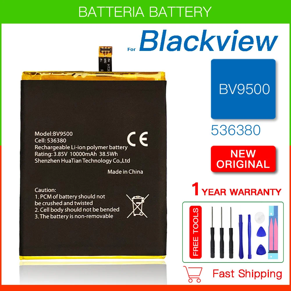 100% Original 10000mAh battery for BLACKVIEW BV9500 BV9500 pro Long standby time High capacity for blackview Mobile Accessories