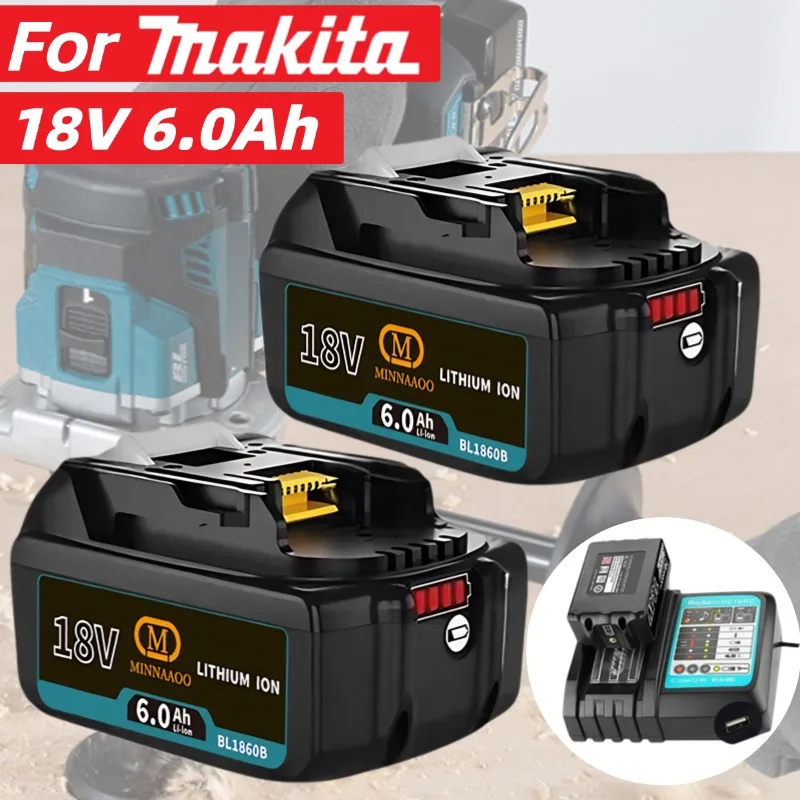 

100% оригинал для Makita 18 В 6,0 Ач аккумулятор BL1830/BL1840/BL1850/BL1860B LXT400 Сменный литий-ионный электроинструмент