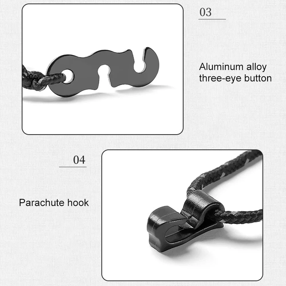 Portable 3M Beaded Clothesline Adjustable Windproof 12 Clips Outdoor Laundry Drying Travel Camping Garden Rope Accessories