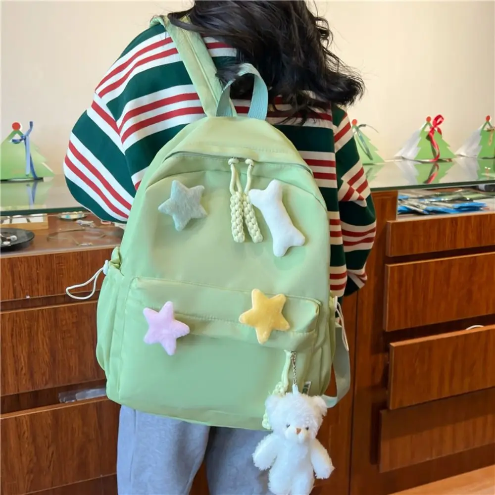 Creative Gift Large Capacity Backpack Harajuku Nylon Shoulder Bag Reusable Satchels Bag Shopping