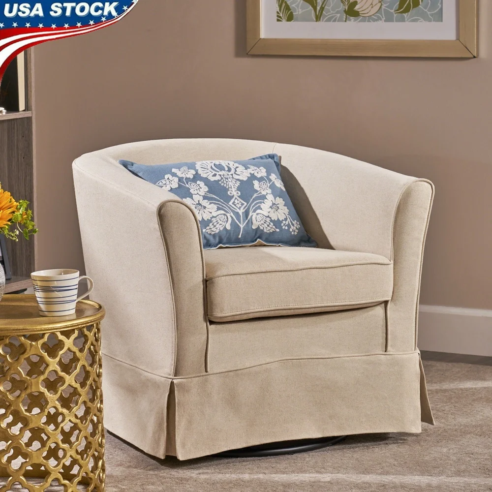 

Поворотное кресло из натуральной ткани для гостиной. Удобный современный дизайн. Идеальная сборка освещения VR для игр и просмотра фильмов.