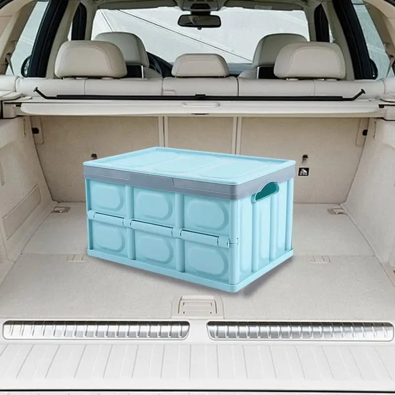 

Foldable Storage Box Storage Box 30L Stackable Camping Storage Container Car Clutter Organizer Multi-Function Car Storage Box