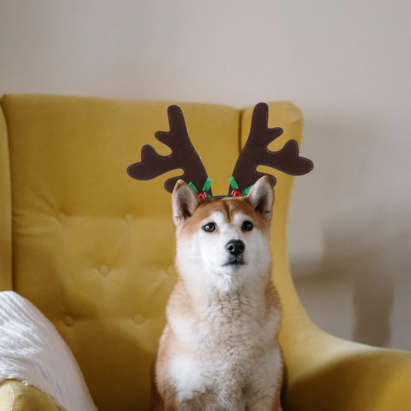 

Antler Headband Dog Deer Reindeer Ears Pet Christmasn Bowknot Cute Antlers Headbands