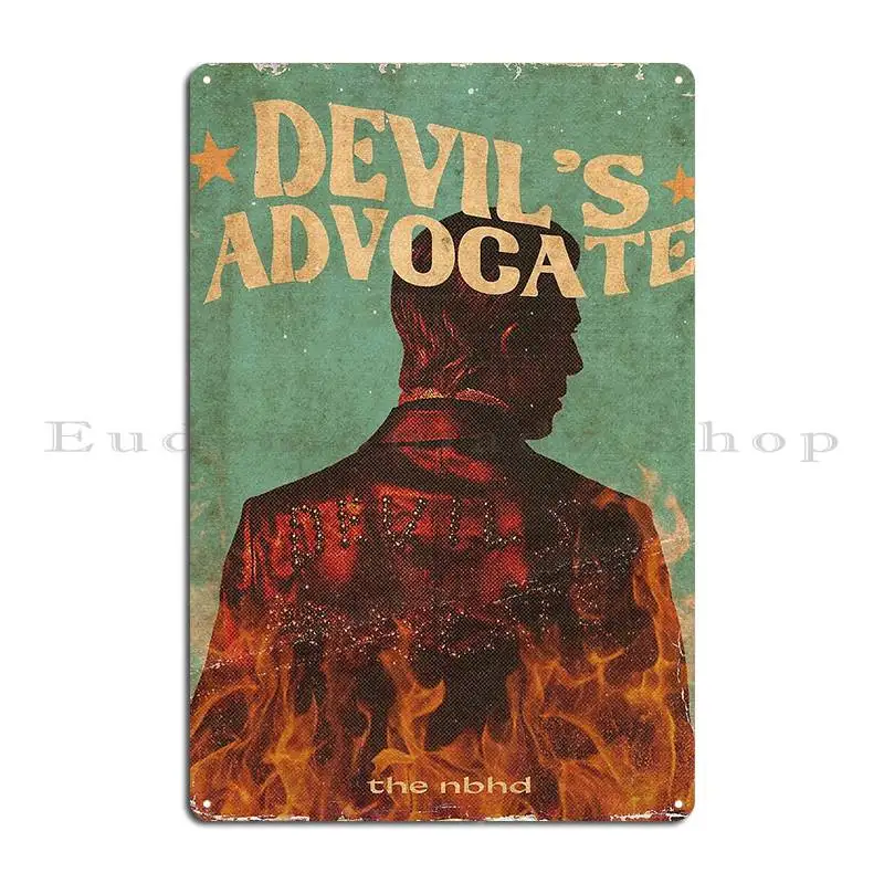 Devil S Advocate Metal Plaque Plaques Funny Designing Cinema Designer Tin Sign Poster