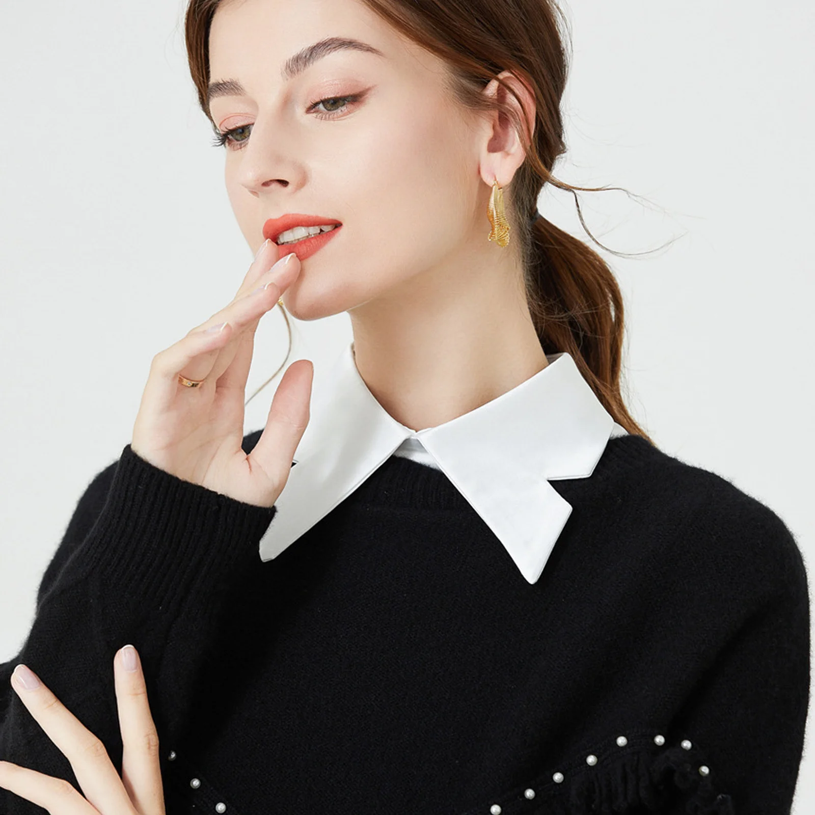 

Fake Collar Shirt Collars for Women Autumn And Winter Blouse Detachable Polyester False