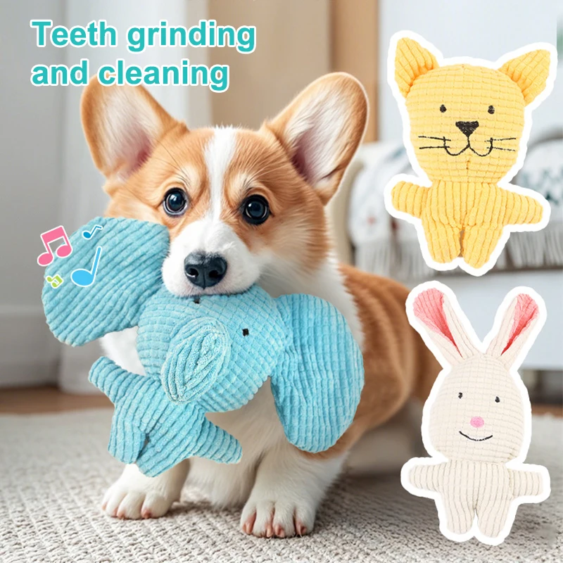 

Dog Chew Toys Cute Animals Squeaky Pet Toy Soft Puppy Chew Toys Pet Interactive Toys Bite Resistant Puppy Toys Pet Supplies
