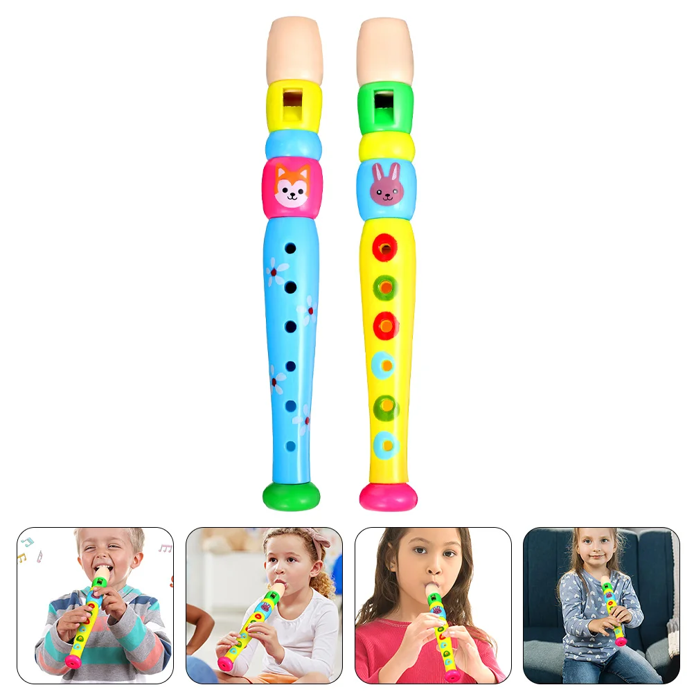 2 Pcs Six-hole Clarinet for Children Recorder Children’s Toys Voice Beginner Childrens Flute Kid Instrument Small Music