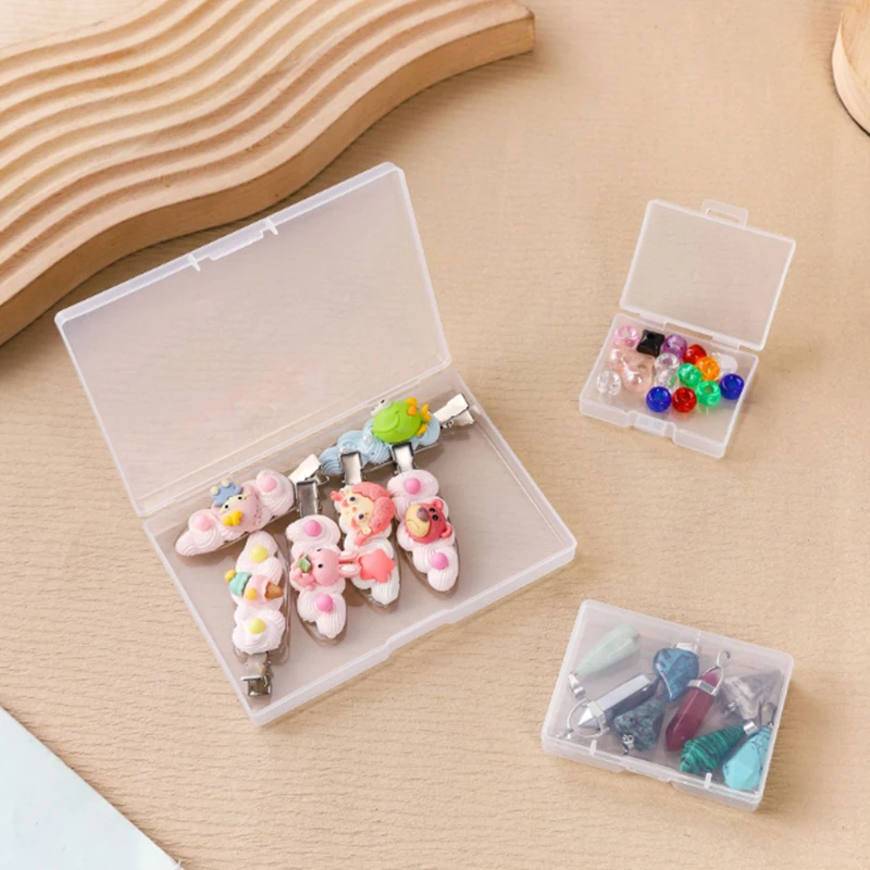 Poker Card Storage Box Multiple Sizes Rectangular PP Plastic Box Fish Hook Packaging Box Earplug Accessory Cosmetics Storage Box