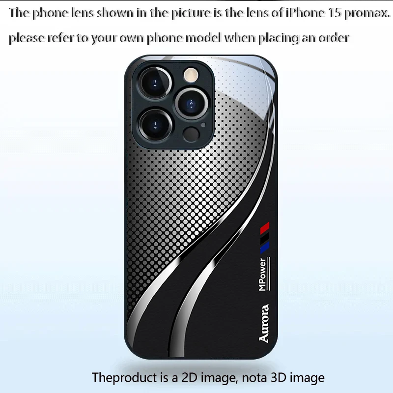 PROTECT Silvery-Glow Streamlines in the D for iPhone 17/16e/16/15/14/13/12/Max/11/Pro/Plus Luxury Tempered Glass Protective Case - view 5