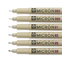 1 pcs Sakura Liner Pen Set Waterproof Black Fineliner Micron Pen Design Sketch Drawing Marker Artist Markers School Supplies