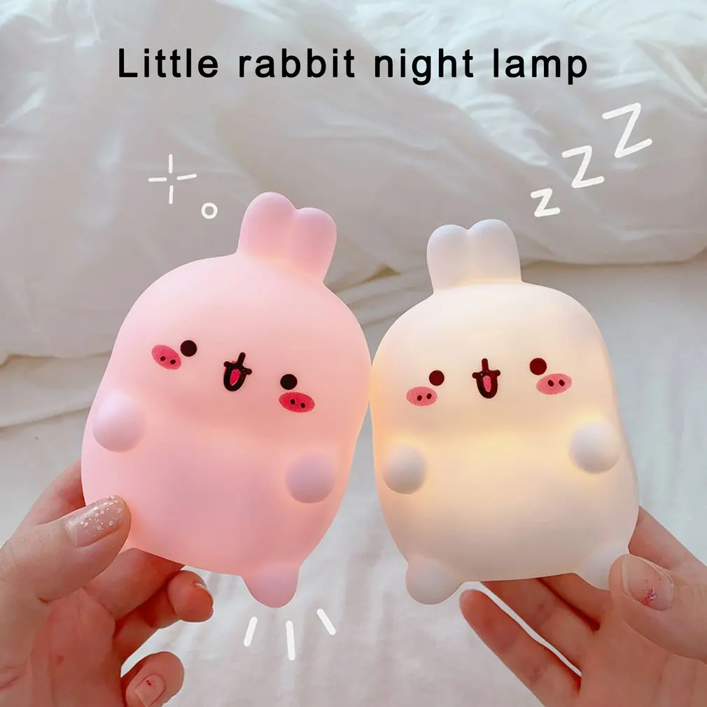 Hot cartoon Rabbit midnight lamp Creative Night lamp Living room rabbit decorated bedroom bedside lamp Night lamp