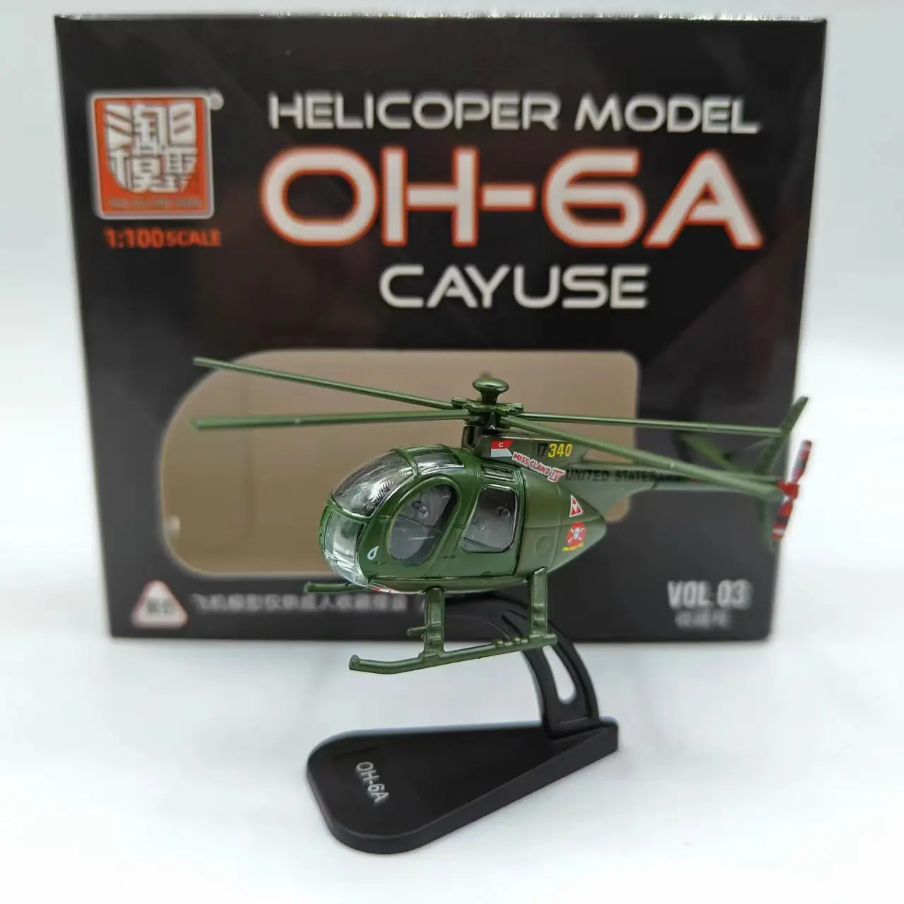 

Литой под давлением масштаб 1:100, американский вертолет OH-6A, модель самолета из сплава, Коллекционная игрушка, подарок, сувенир, демонстрационный орнамент