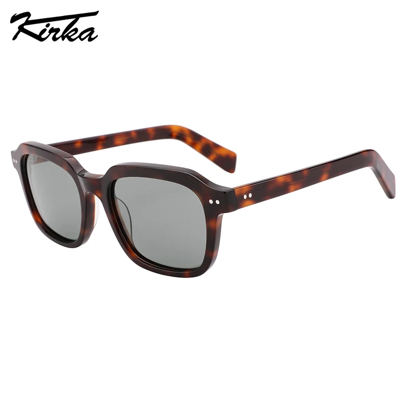 

Kirka Polarized Sunglasses Unisex Classical Rectangle Thick Dark Crystal Frames Sunglasses Wide Temple Eyeglasses WD5082