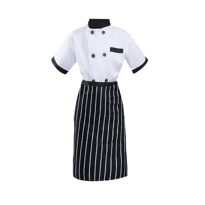 Kids Chef Outfit Set Kindergarten Craft Class Baking Little Chef  Roleplay Uniform Costume Cook Hat Boys and Girls Performance view 5