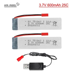 Batteria Lipo ricaricabile da 3.7V 600mAh con spina JST adatta per batteria Lipo per elicottero Syma S032G Udi U818A WLtoys V959 V929