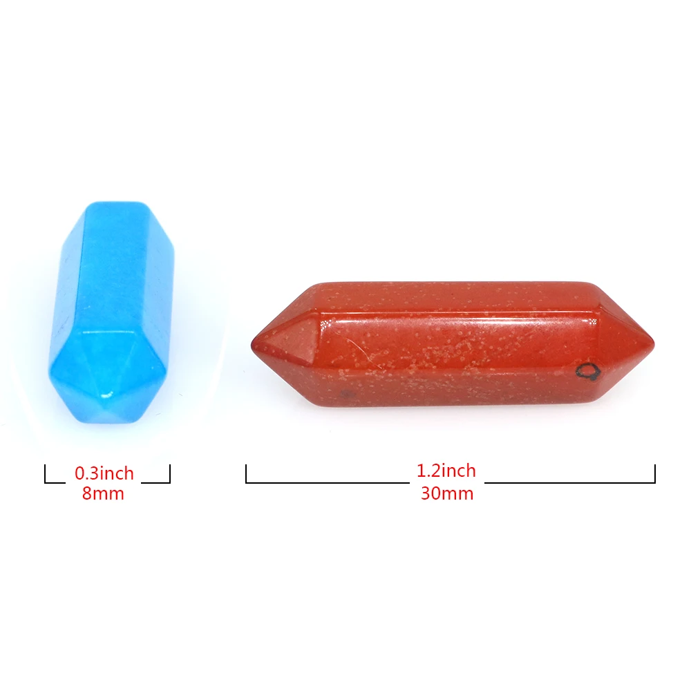Hexagonal Columns Natural Stone and Crystals Healing Chakra Quartz Meditation Pendulum Point Wand Ore Mineral Crafts Home Decor