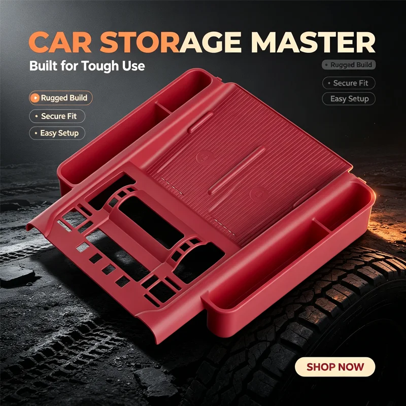 For Great Wall Tank 300 2025 Center Console Full Silicone Storage Pad, Drop-in Anti-Scratch Organizer Mat